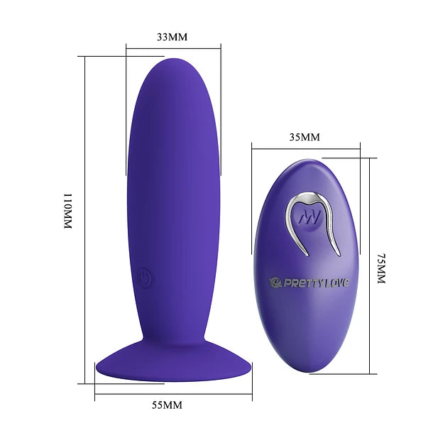 Tapón Anal Vibrador con Base de Succión – 12 Funciones