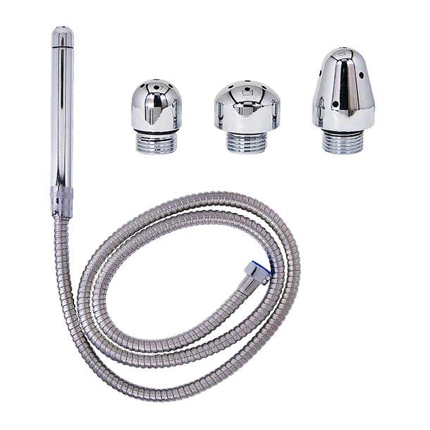 🚿 Ducha Anal Metálica con 3 Cabezales – Higiene Íntima