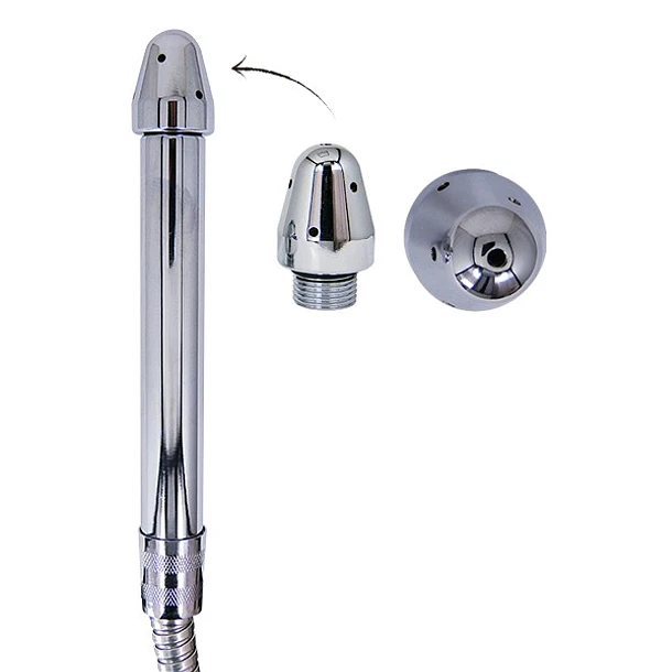 🚿 Ducha Anal Metálica con 3 Cabezales – Higiene Íntima