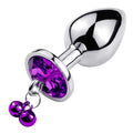 Plug Anal Acero Inoxidable con Cascabel Morado