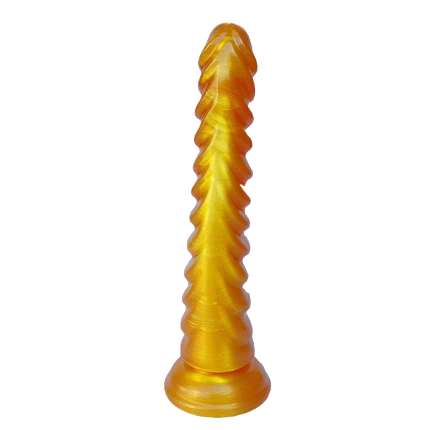 Dildo Reptil Dorado –  Textura Salvaje 20 cm