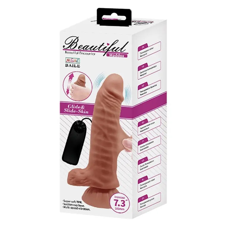 Vibrador Realístico con Piel Deslizable Pretty Love – Sensación Más Real