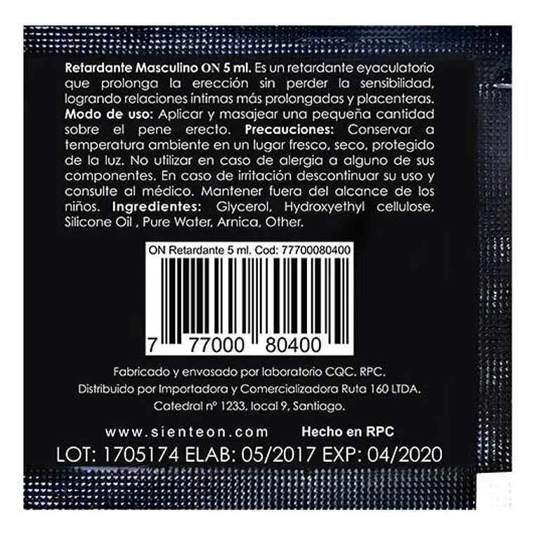 Lubricante Retardante Masculino Starsex Sachet 5 ml