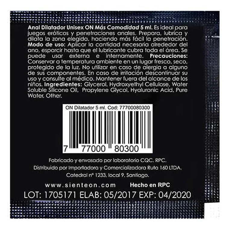 Lubricante Dilatador Anal Starsex Sachet 5 ml