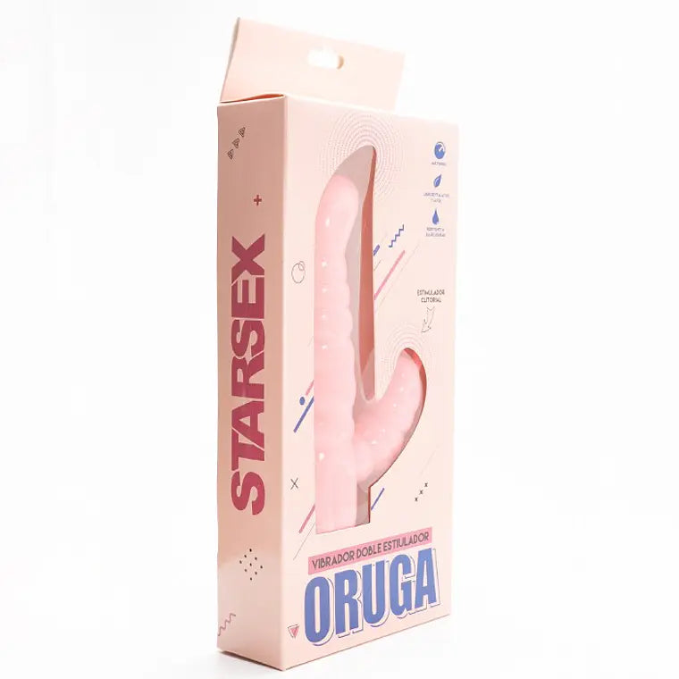 🐛 Vibrador Oruga Doble Estimulación – Flexible, Texturizado y Sensual