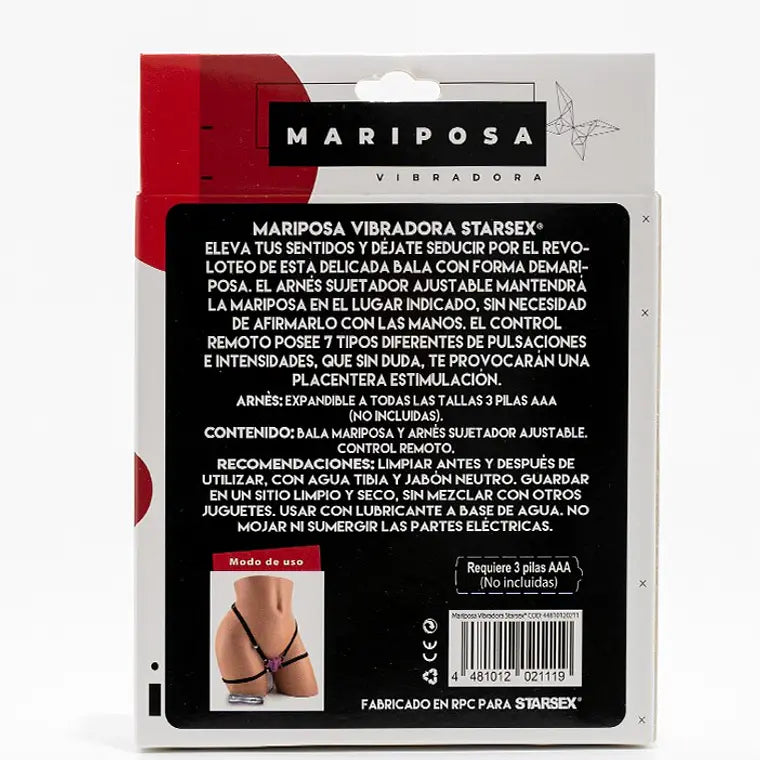 Mariposa Vibradora con Control Remoto con cable