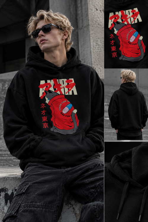 Hoodie Poleron Akira Cat