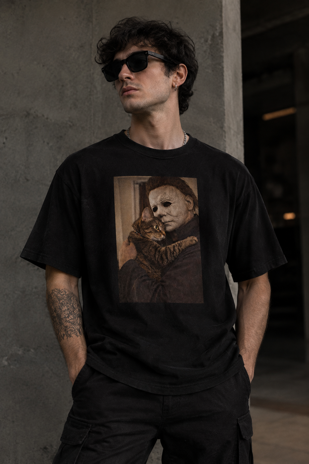 Polera Michael Myers & Gatito