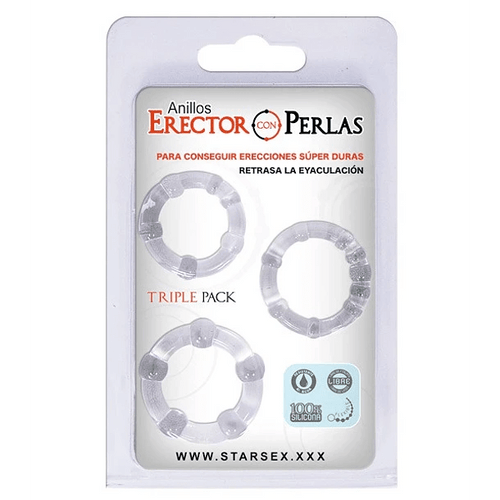 Anillos erectores con perlas - El Baúl del deseo